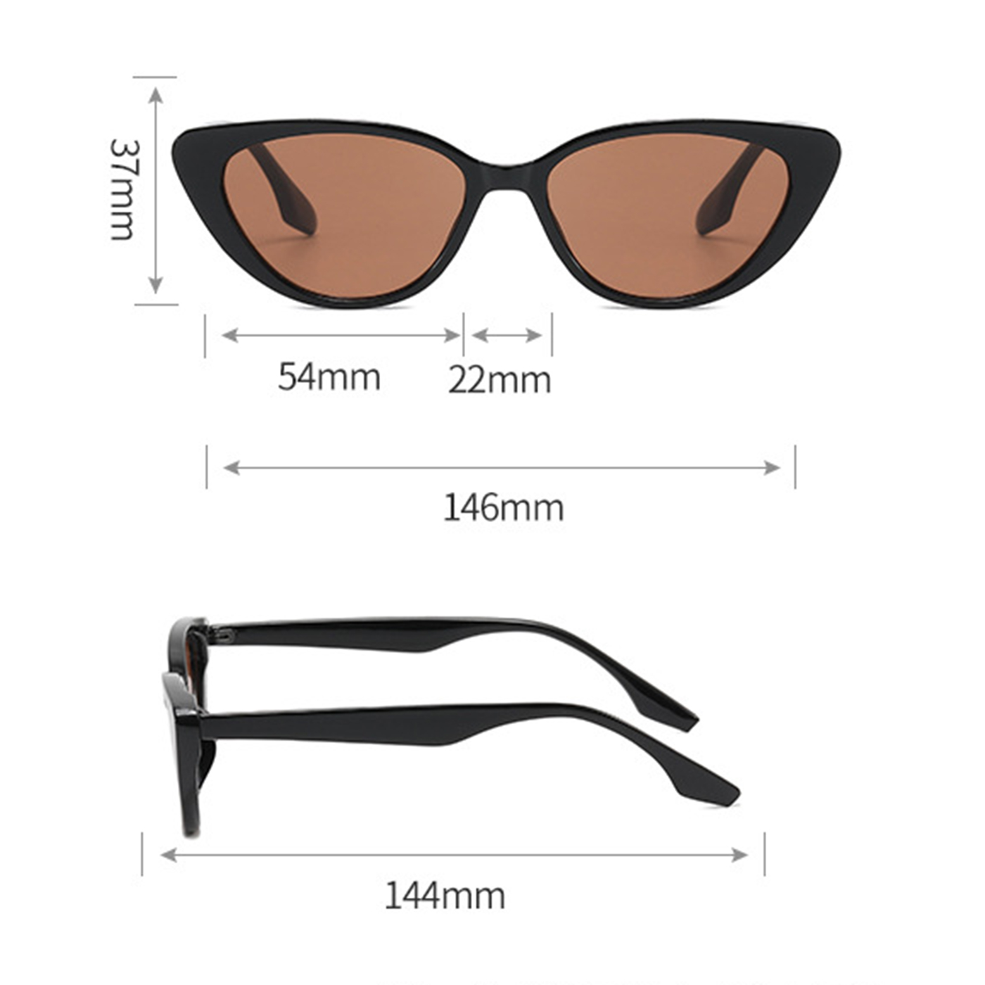 Triangular Cat Eye Sunglasses3