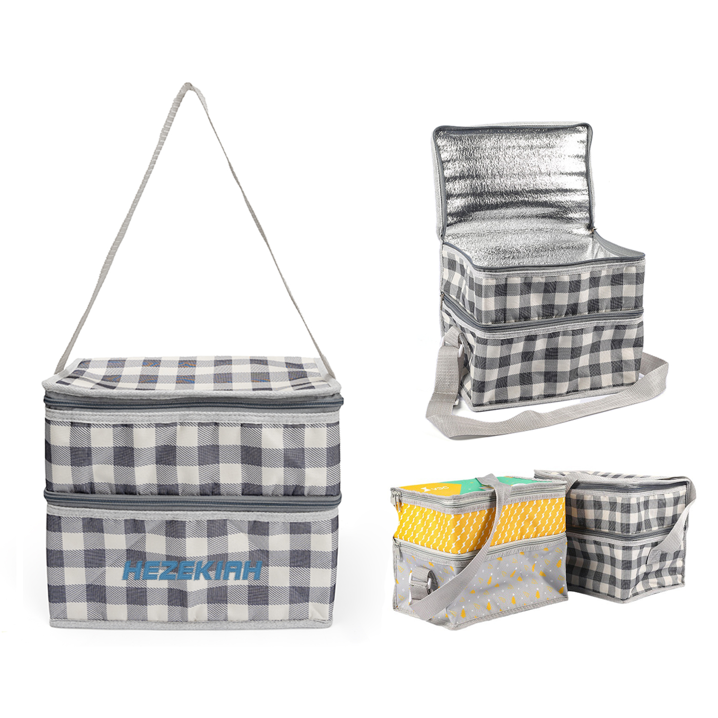 Dual Compartment Thermal Insulated Lunch Bag