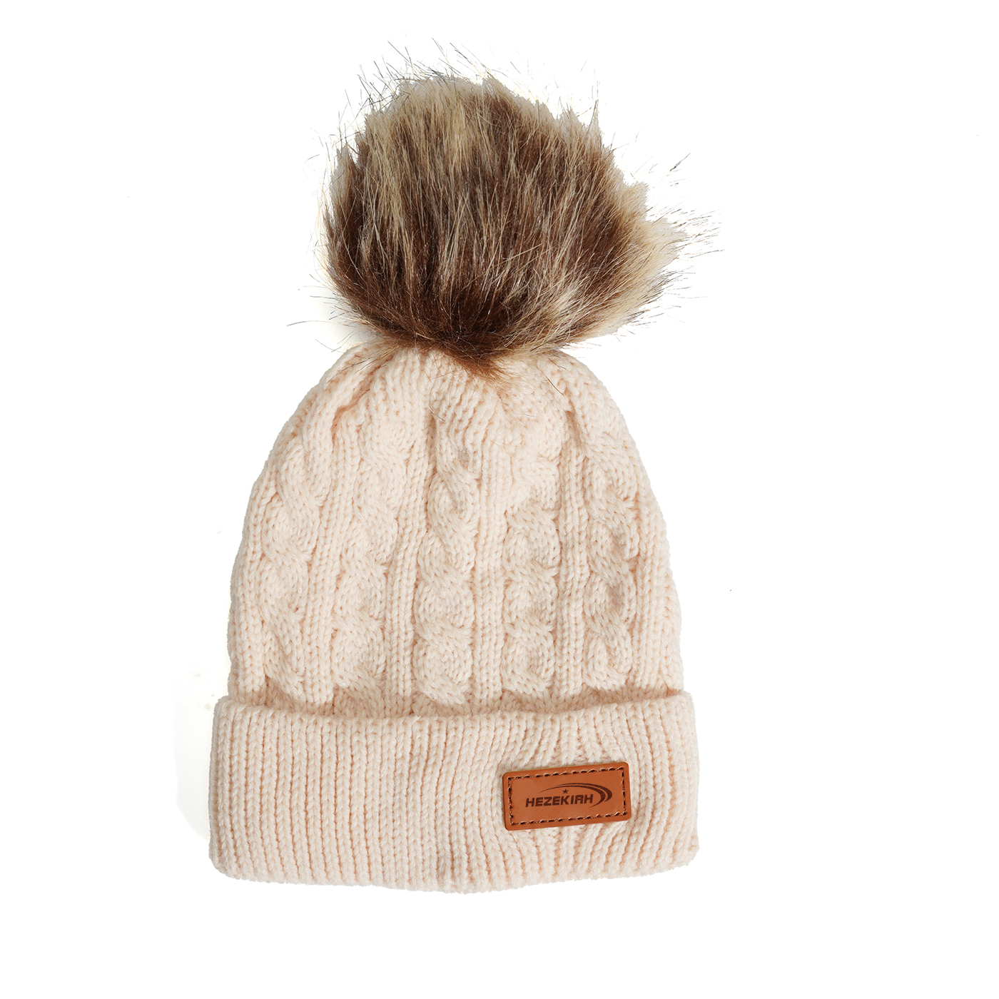 Fox Fur Pom Beanie1