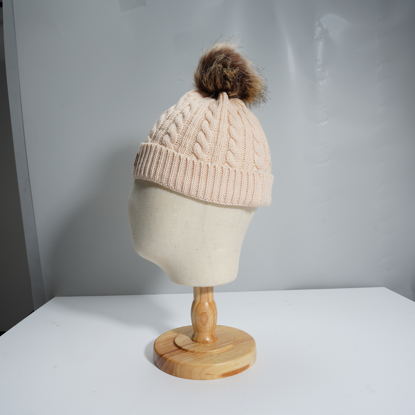 Fox Fur Pom Beanie3