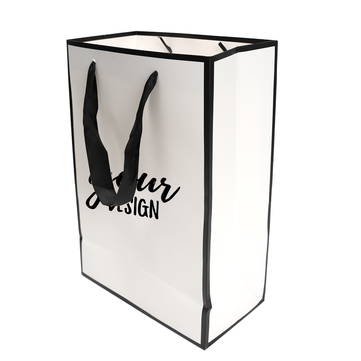 Custom White Cardboard Gift Bag