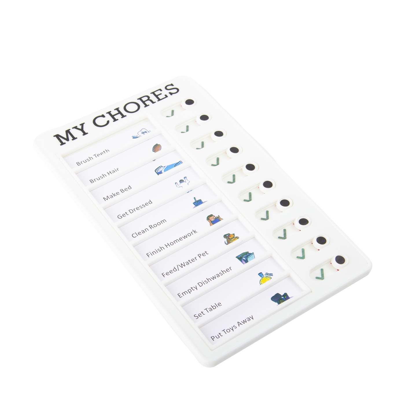 RV Checklist Memo Plastic Board With Sliding Button1