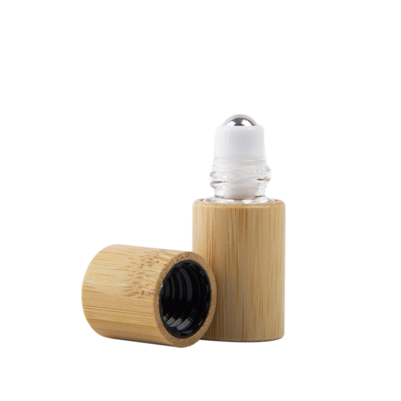 3ml Glass Roll On Bottle With Bamboo Shell1