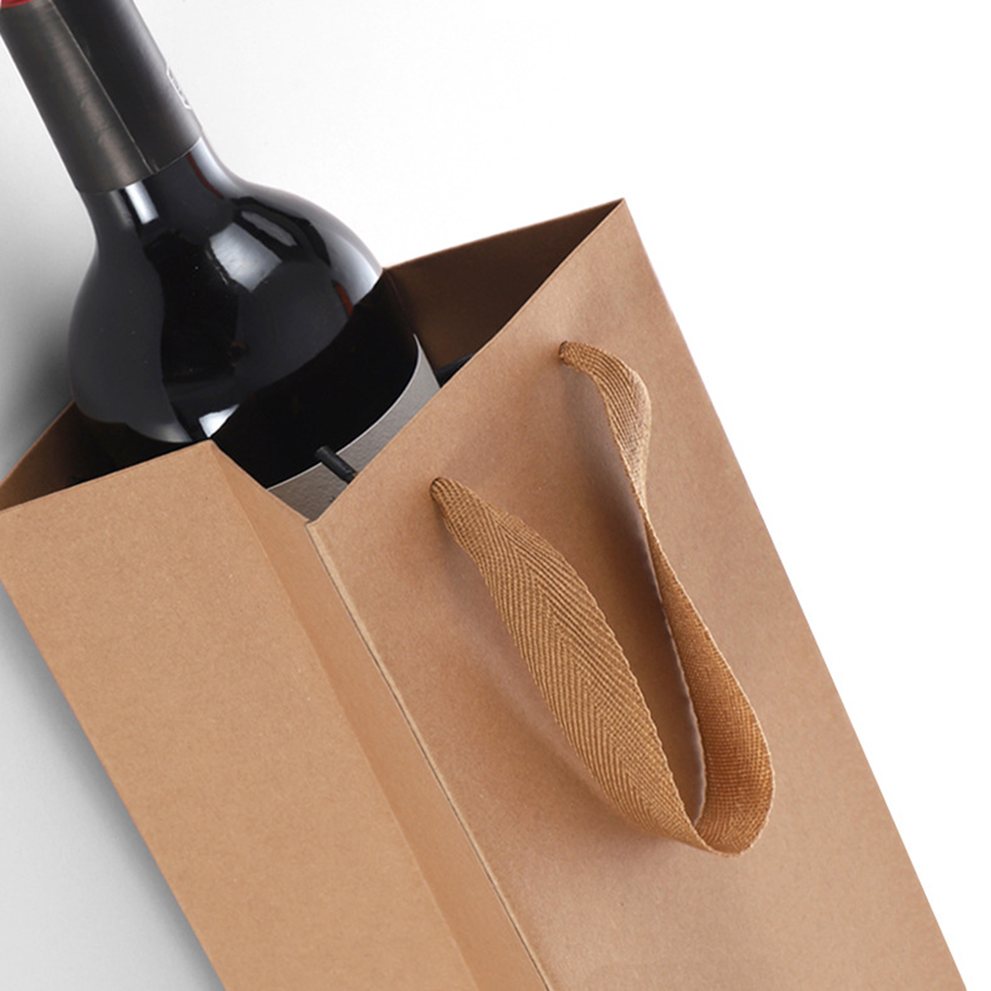 Double Bottle Kraft Paper Wine Gift Bag2