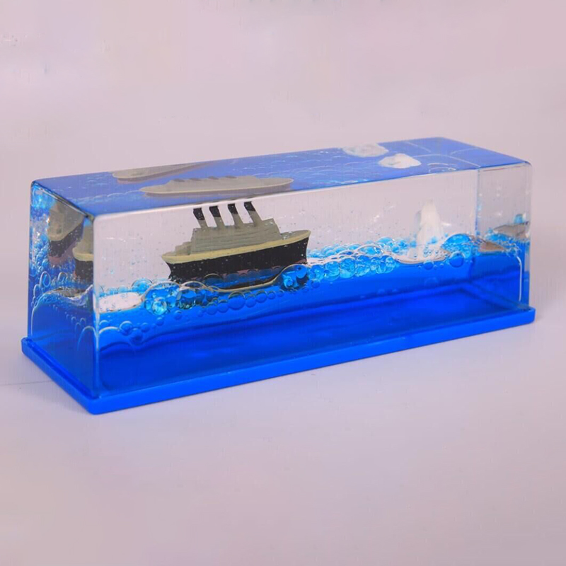 Acrylic Cruise Ship Fluid Drift Bottle2