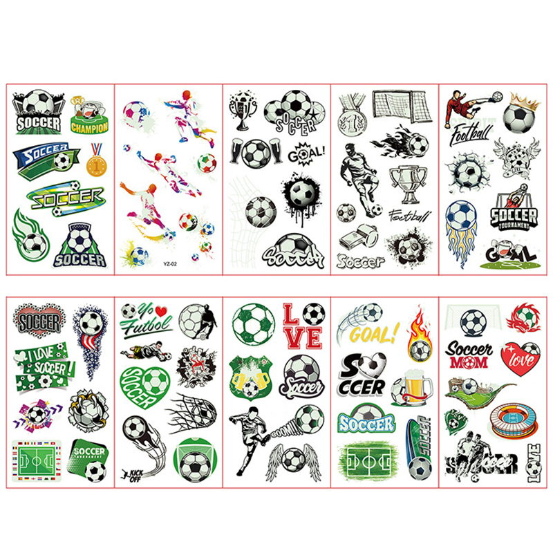 Football Glow Temporary Tattoo Sticker2