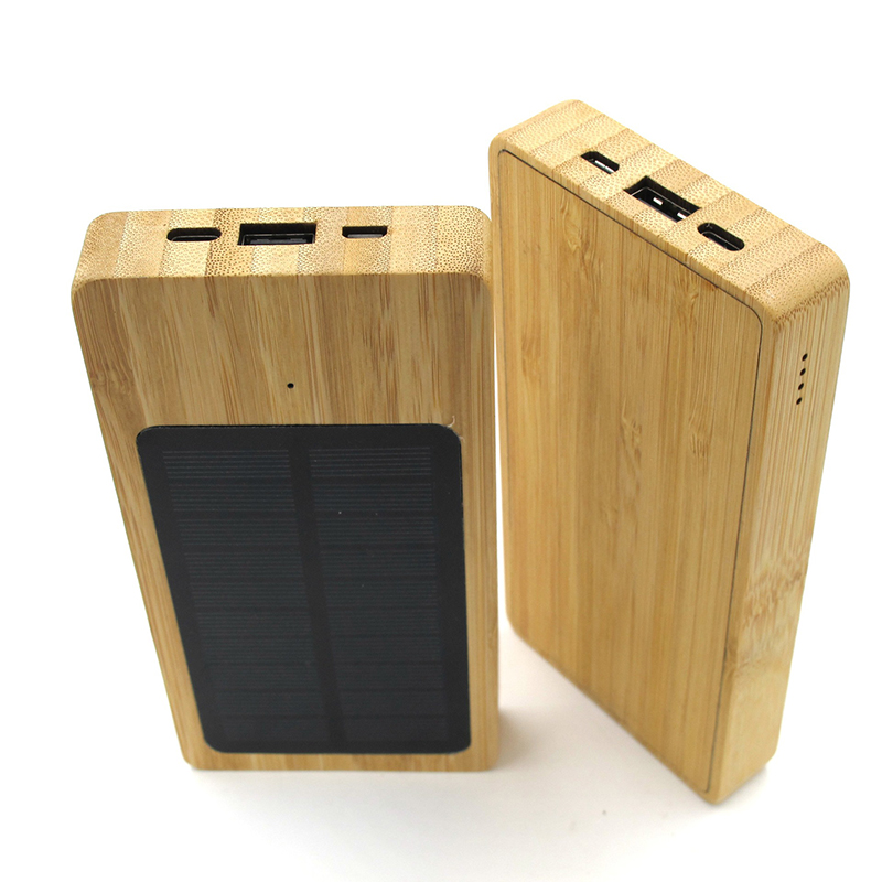 Portable Bamboo Solar Power Bank3