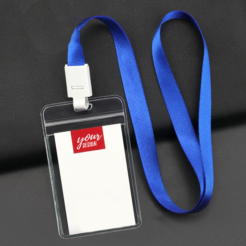 Clear Plastic Card Holder With Lanyard