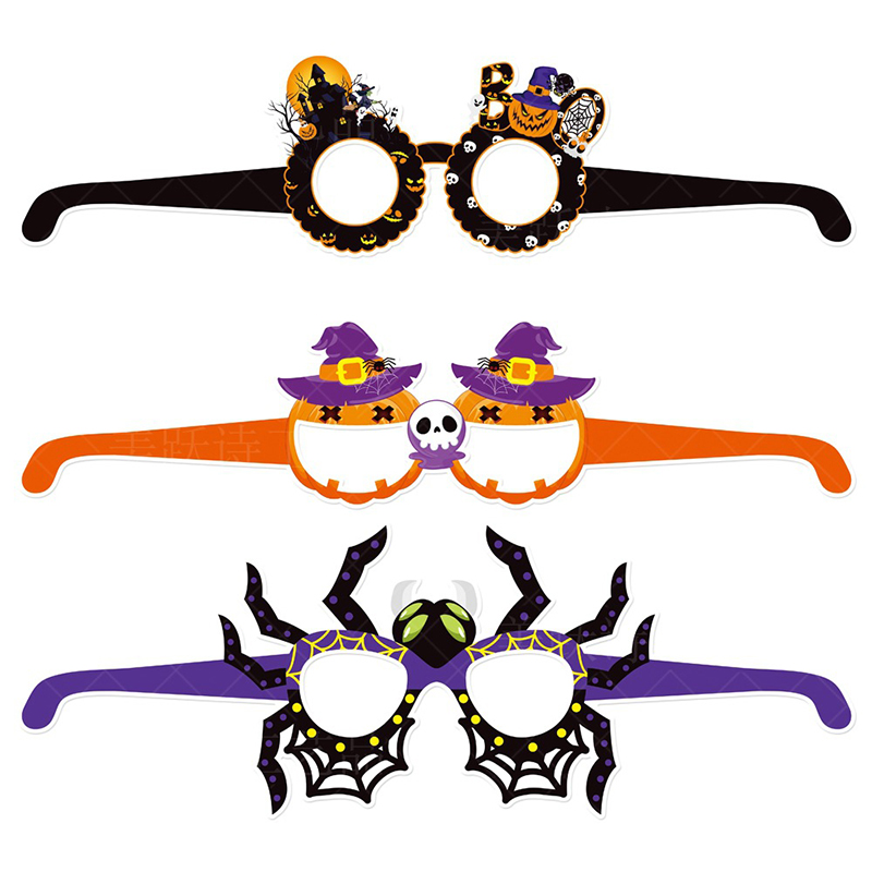 6 Pcs Halloween Decorative Paper Eyeglasses2