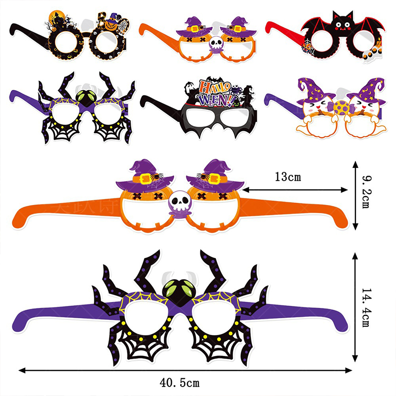 6 Pcs Halloween Decorative Paper Eyeglasses1