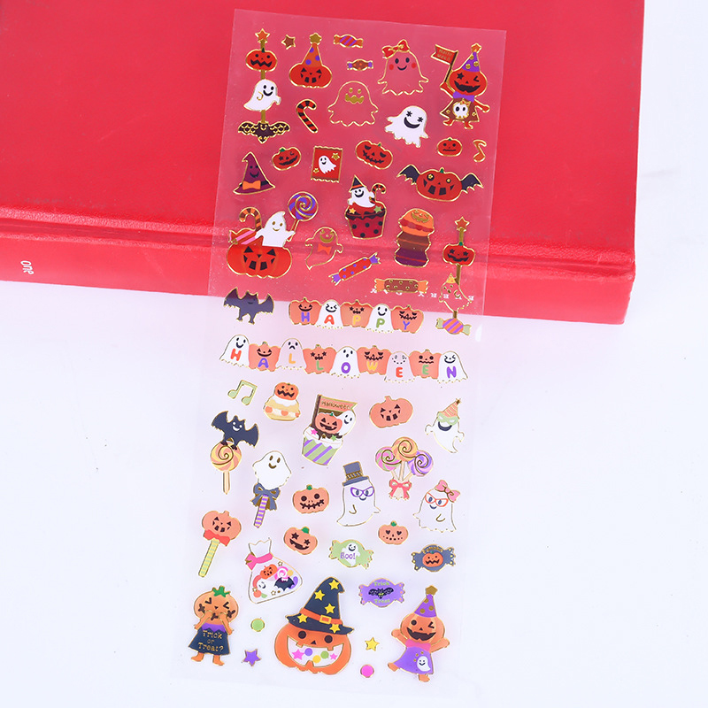 Halloween PVC Clear Cartoon Sticker3