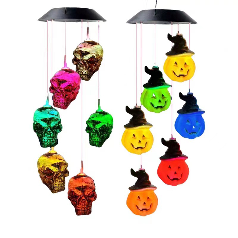 LED Solar Halloween Wind Chime Light