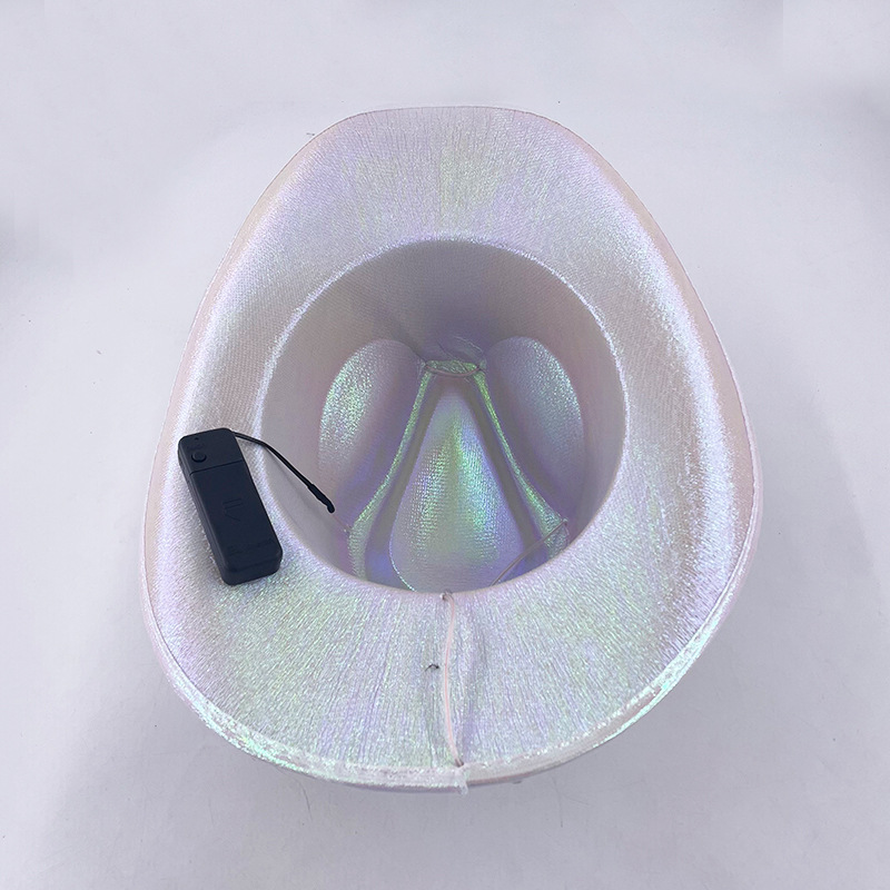 LED Holographic Cowboy Party Hat3