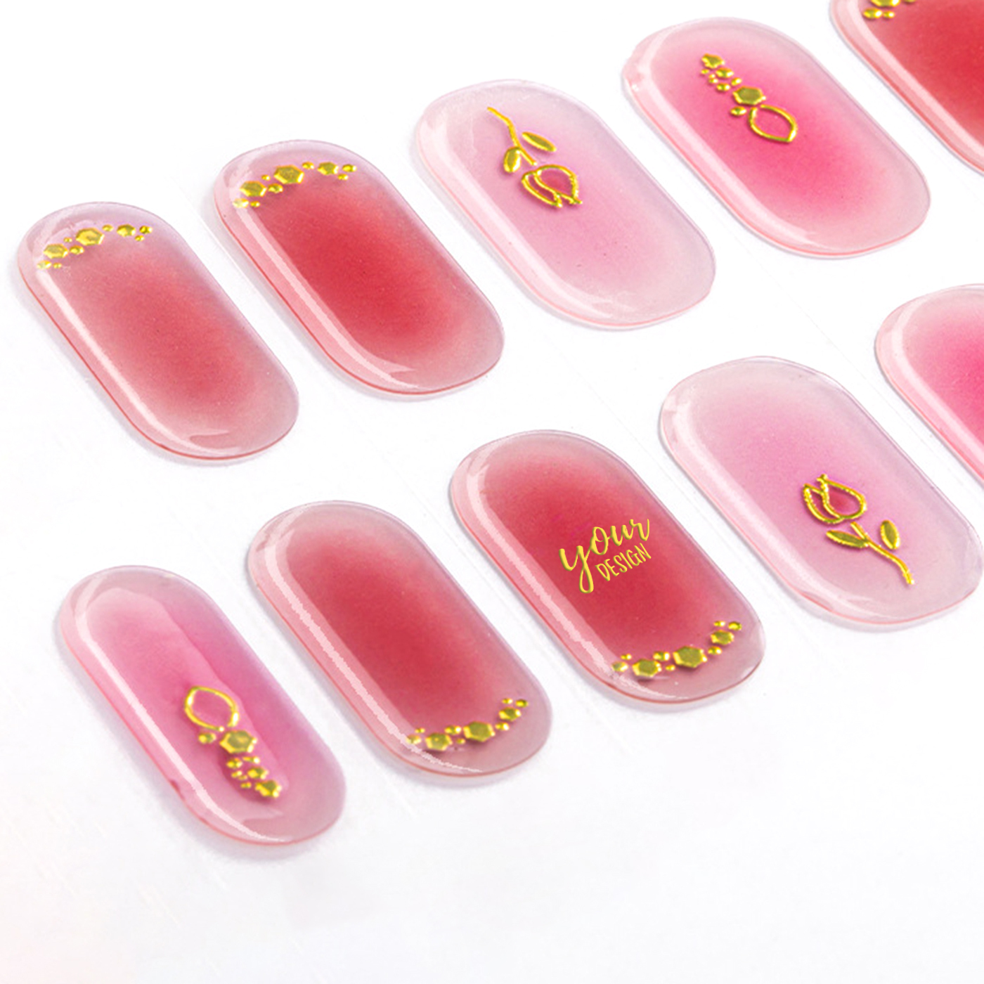 16 Fingers Gel Nail Stickers