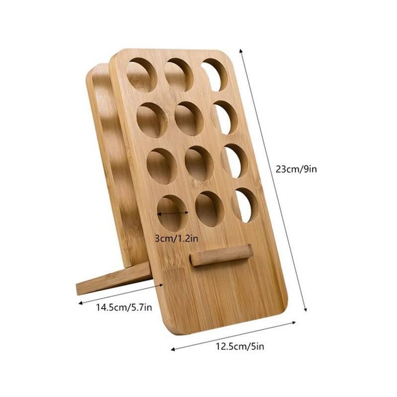 Bamboo Essential Oil Bottle Dispaly Rack1