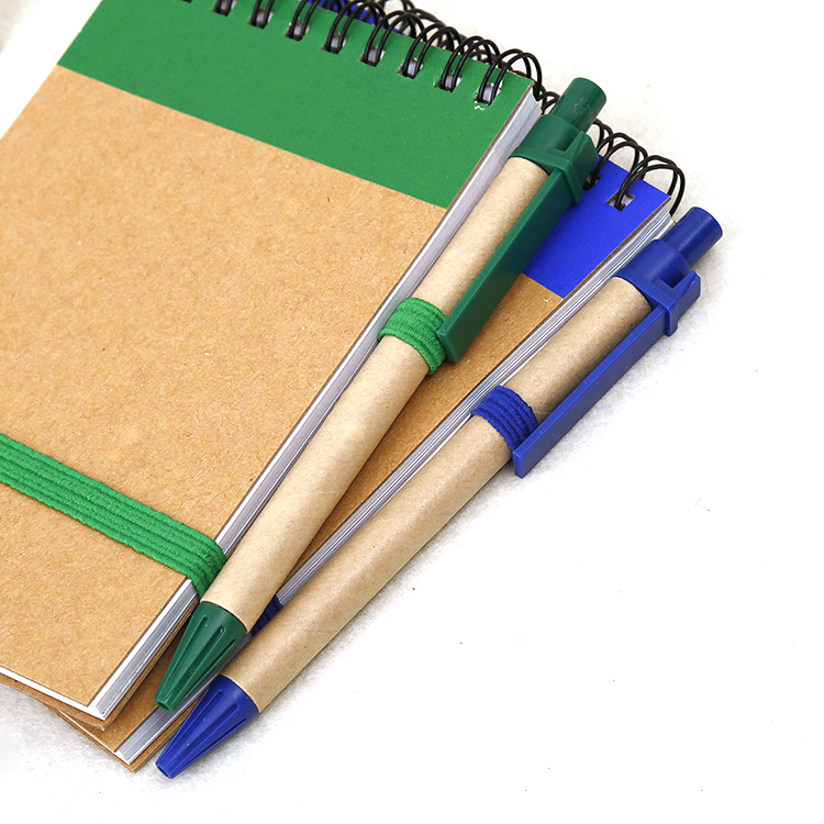 Kraft Paper Spiral Notebook With Pen2