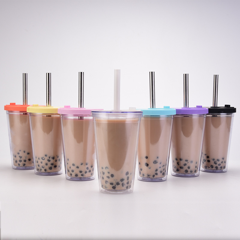 16oz. Dubble Milk Tea Cup With Straw3