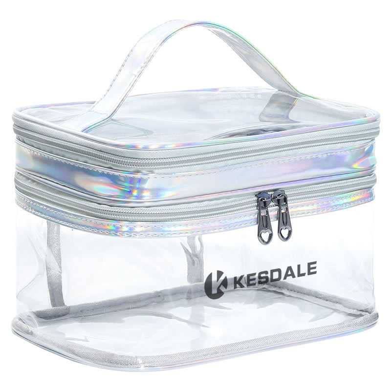 Clear PVC Double Layer Cosmetic Bag