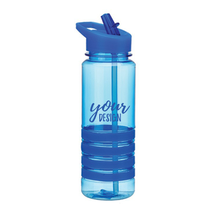 24 oz. Clear Sports Water Bottle With Straw1