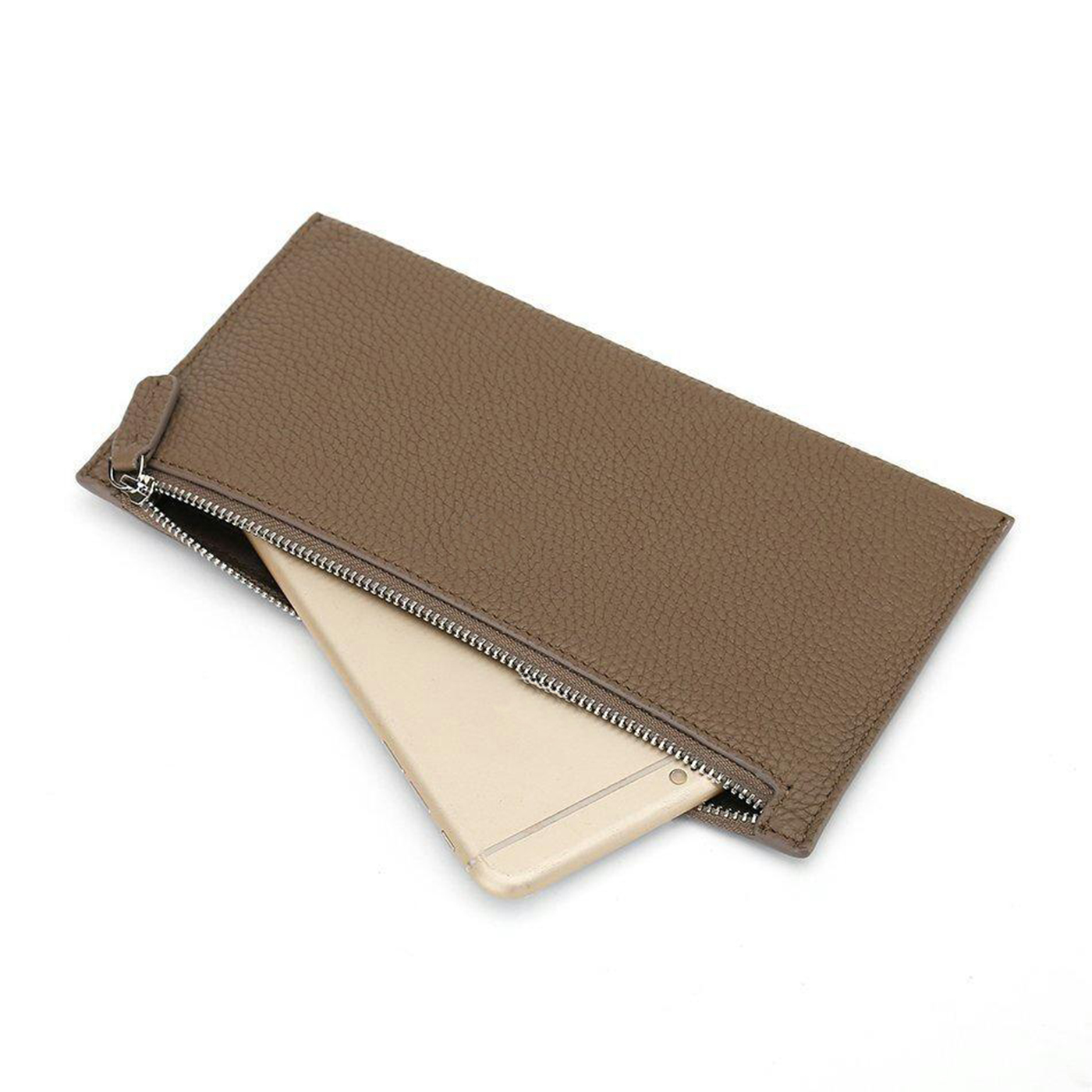 Thin PU Leather Long Zipper Wallet3