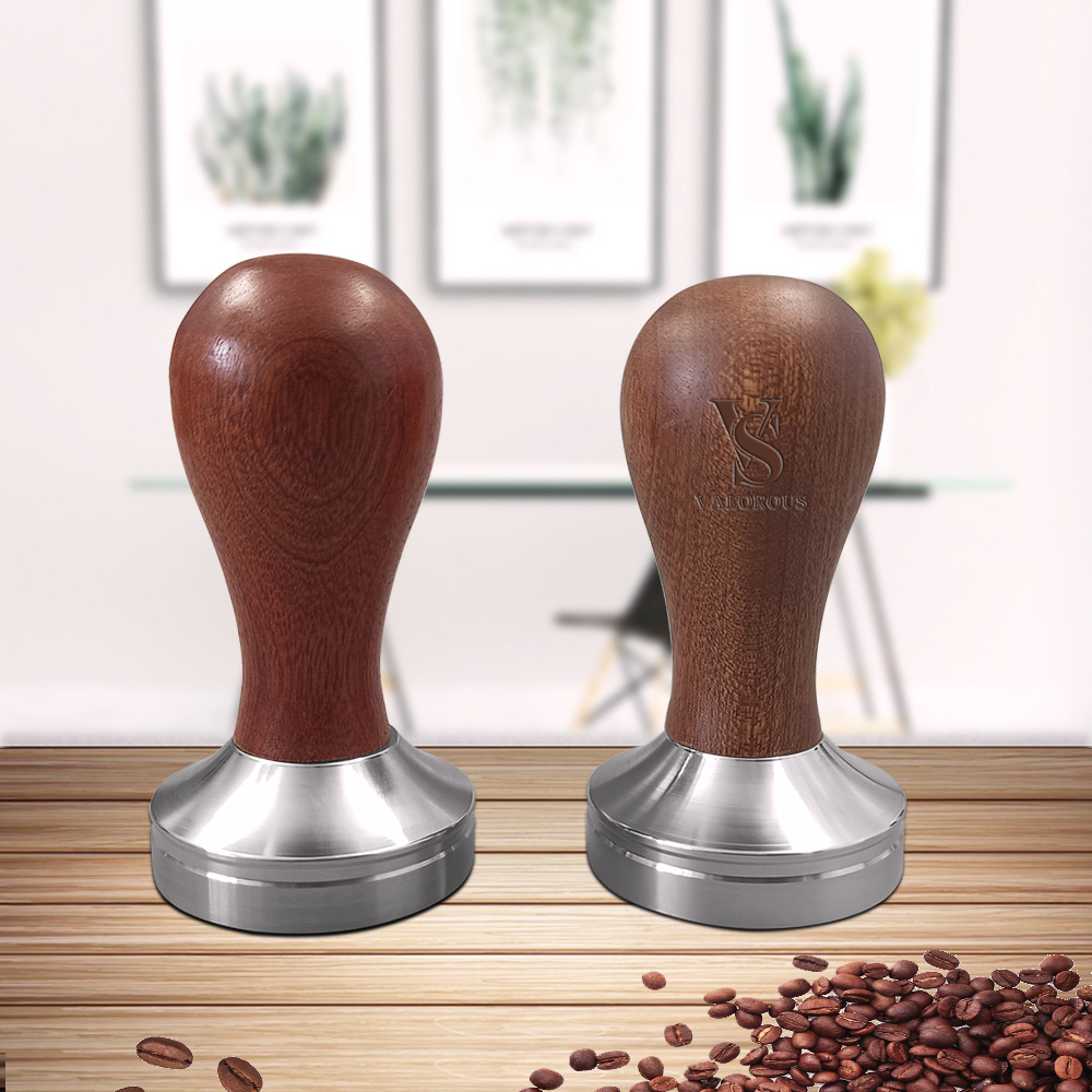 Espresso Coffee Tamper With Stainless Steel Flat Base