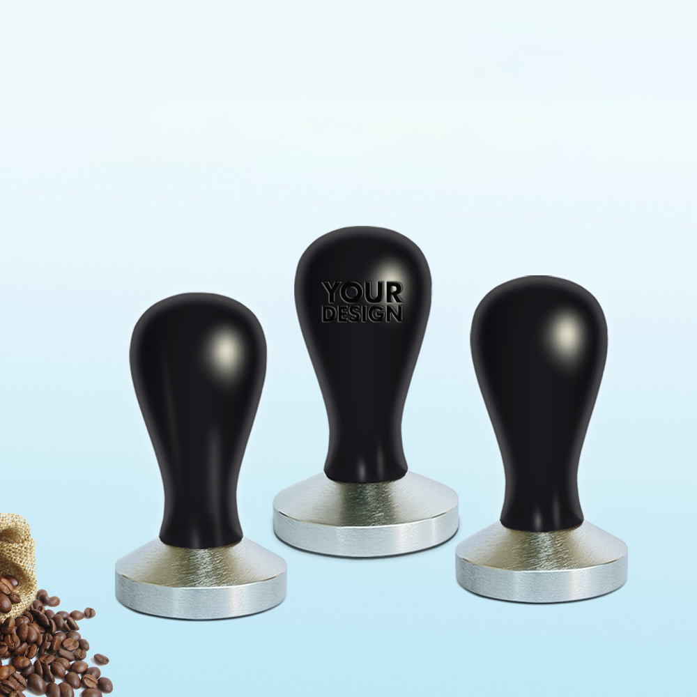Espresso Coffee Tamper With Stainless Steel Flat Base1