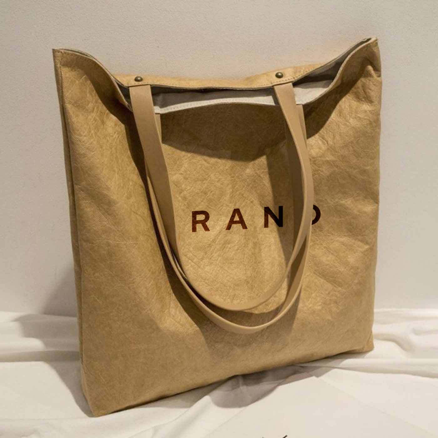 Washable Kraft Paper Shoulder Bag