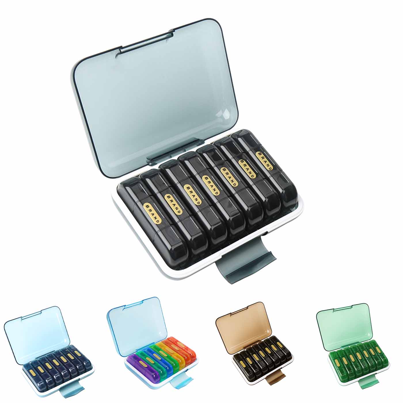 Portable Pill Box With 7 compartments