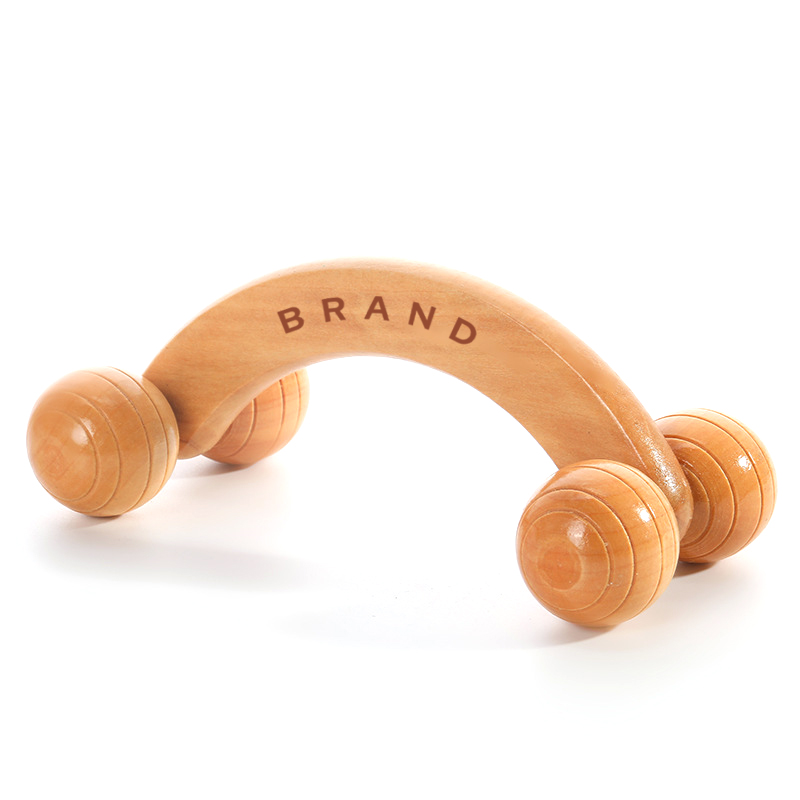 4-wheel Wooden Handheld Massager