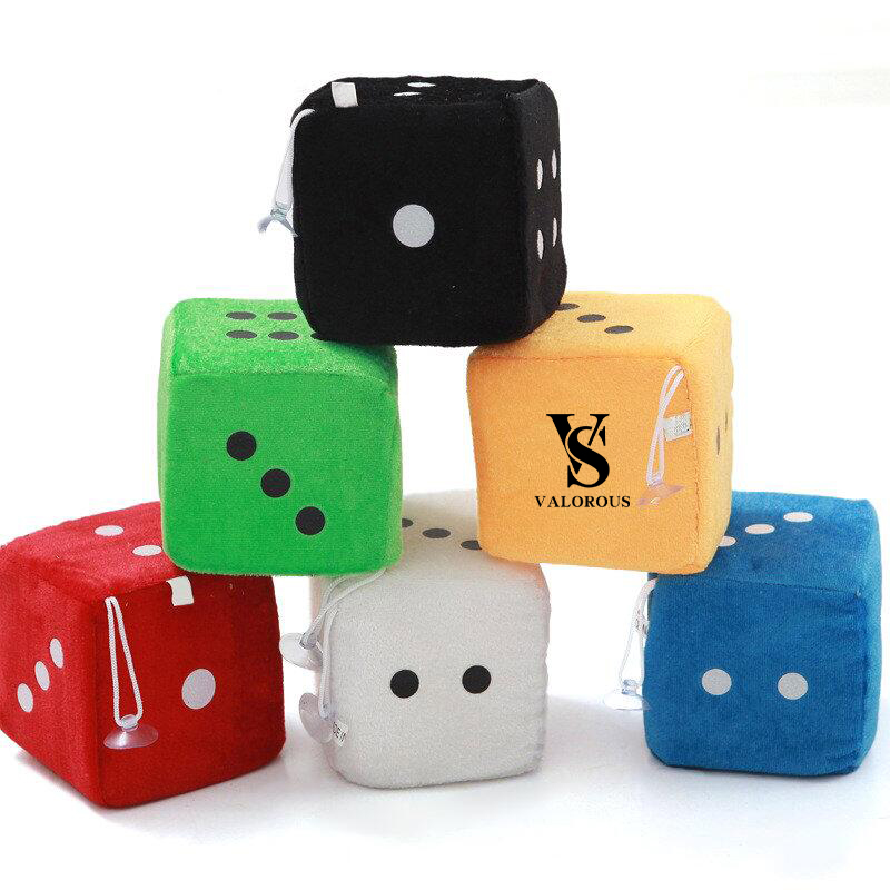 Mini Fuzzy Dice With Suction Cup