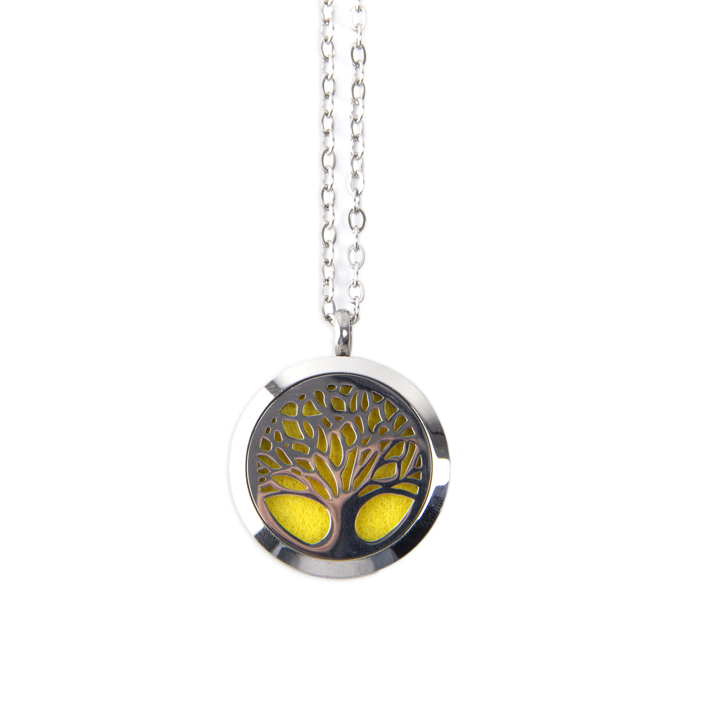 Stainless Steel Hollow Essential Oil Diffuser Necklace2