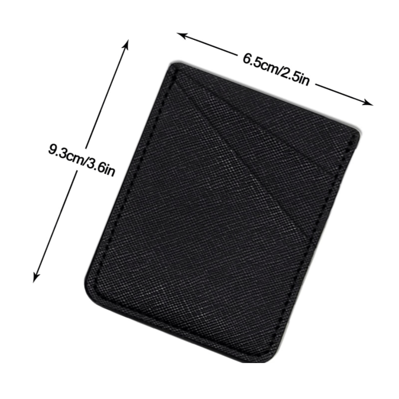 Double Layer PU Leather Phone Adhesive Card Wallet2