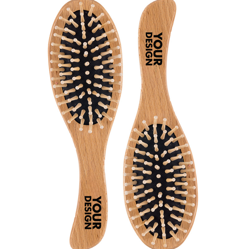 Bamboo Hair Brush With Wooden Pin1