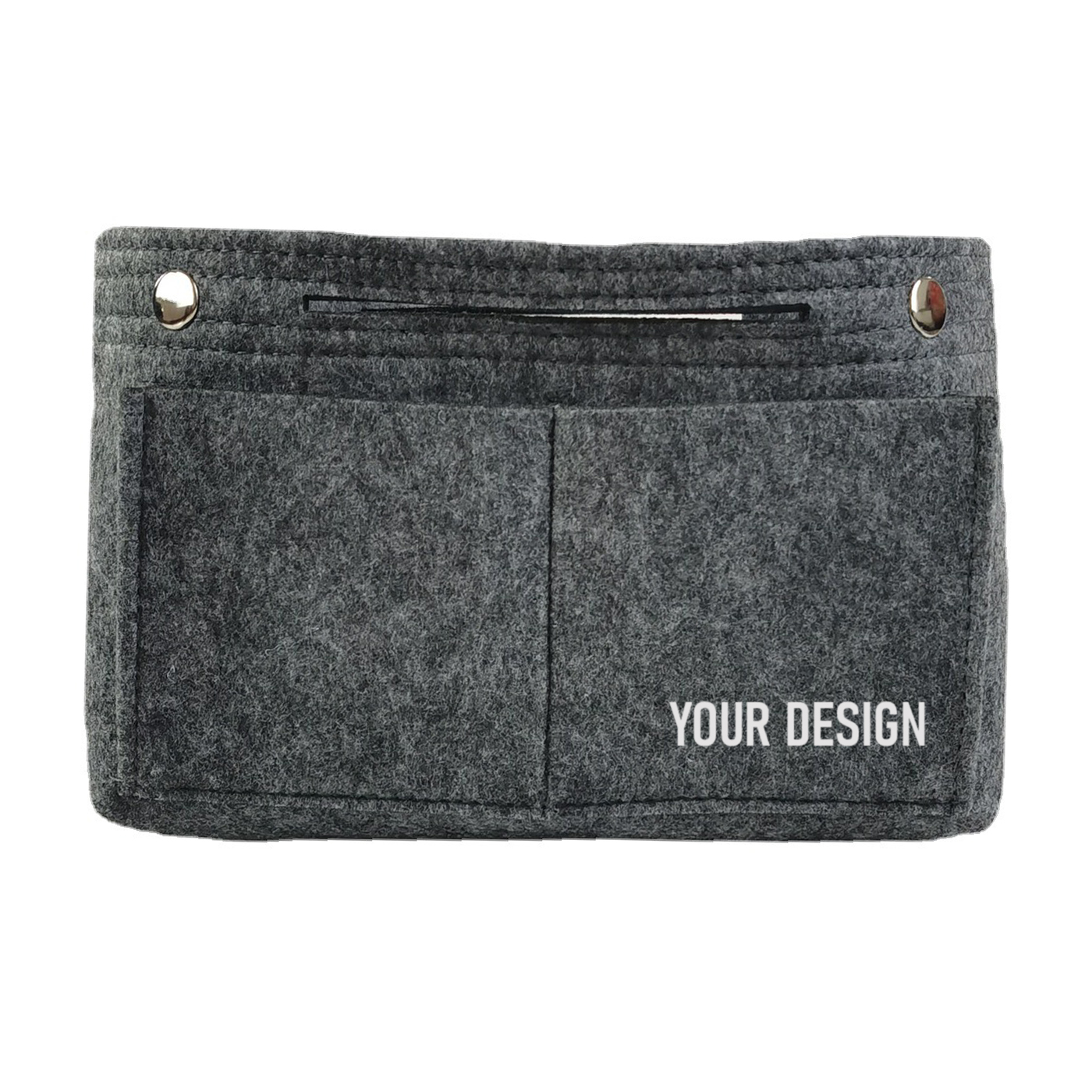 Large Capacity Felt Button Cosmetic Bag1