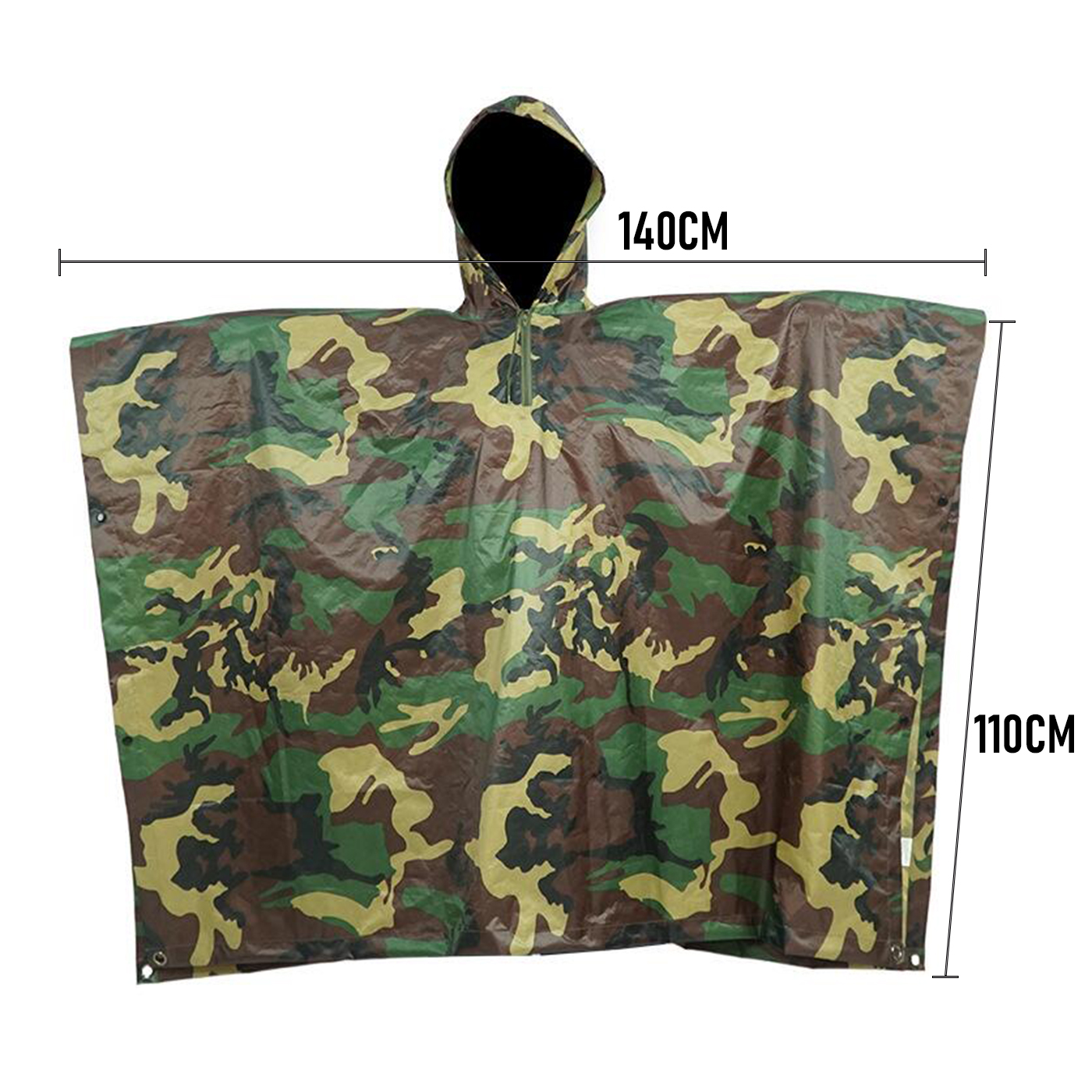Portable Camouflage Rain Poncho1
