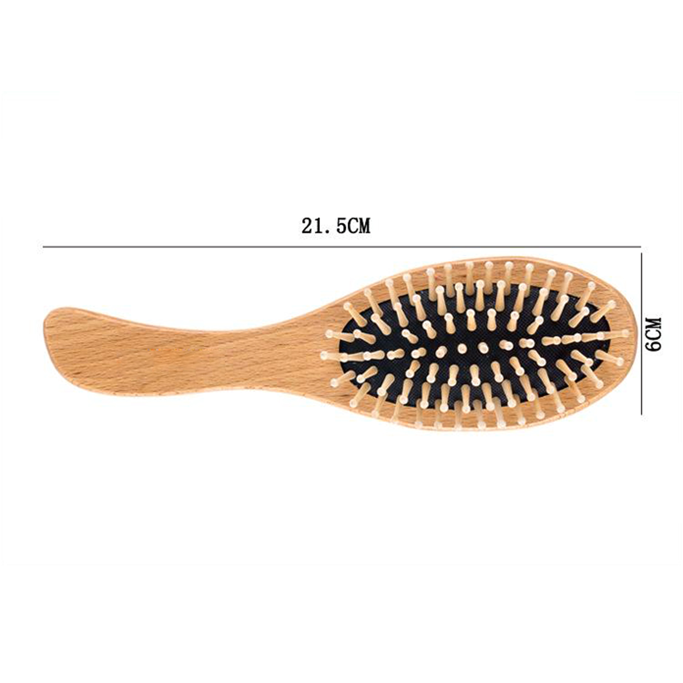 Bamboo Hair Brush With Wooden Pin3