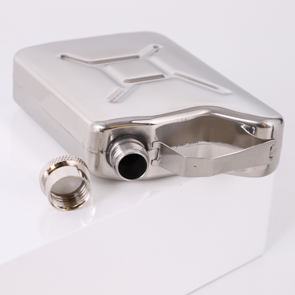 5 oz. Stainless Steel Silver Hip Flask2