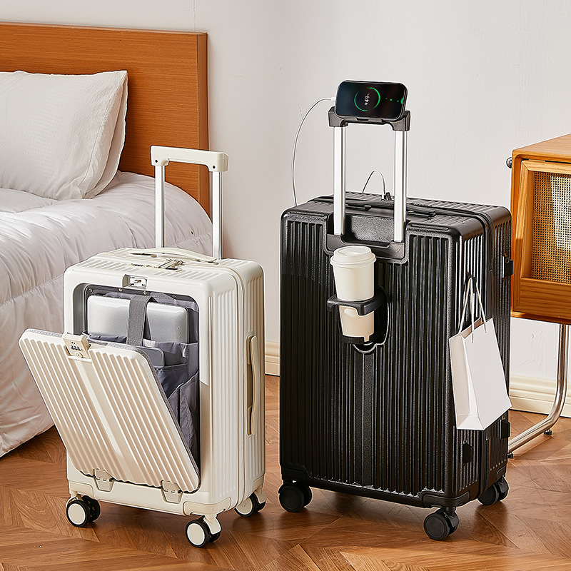 Multifunction Front Opening Luggage With Spinner2