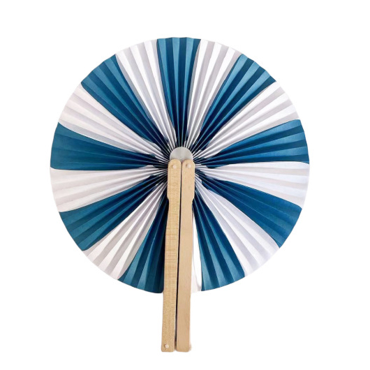 Custom Round Folding Hand Paper Fan2