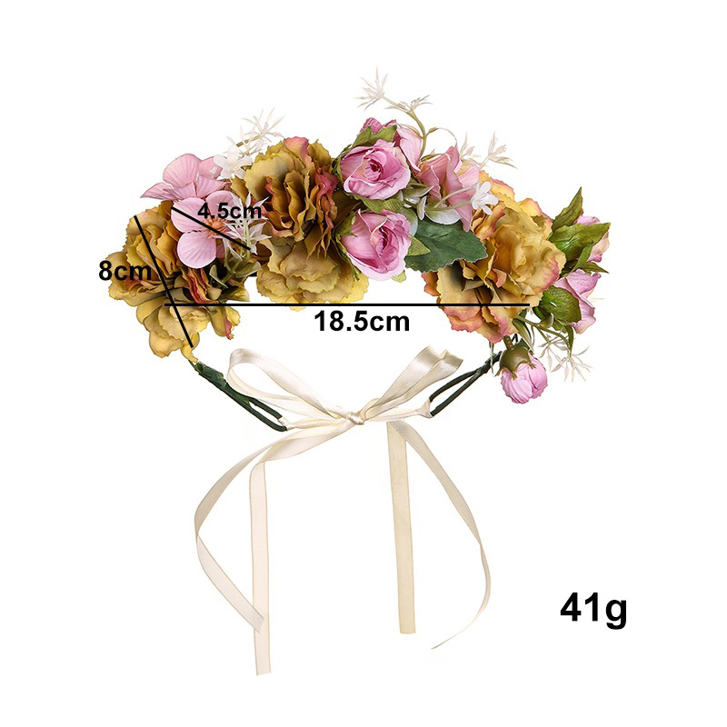 Adjustable Flower Wreath Headband1