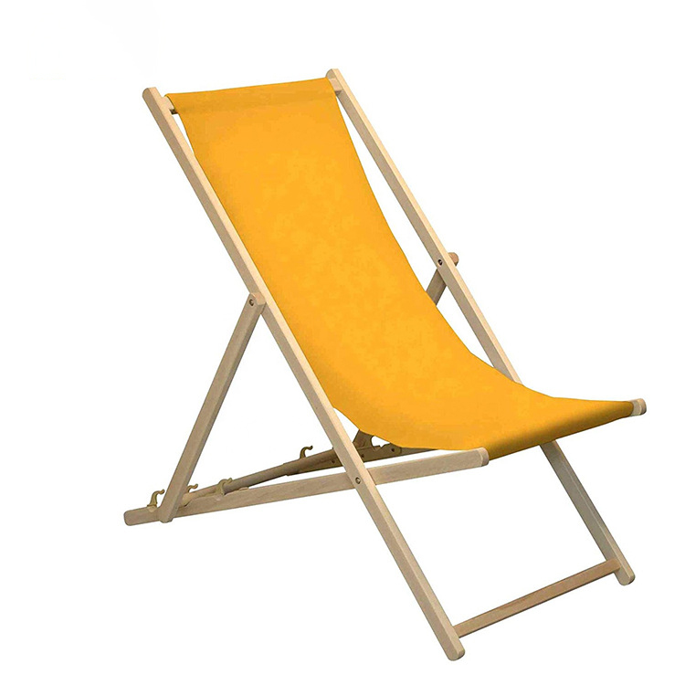 Adjustable Folding Wood Beach Sling Chair1