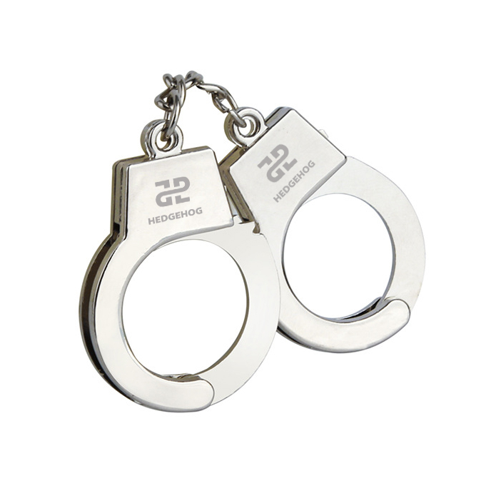 Metal Simulated Handcuffs Keychain