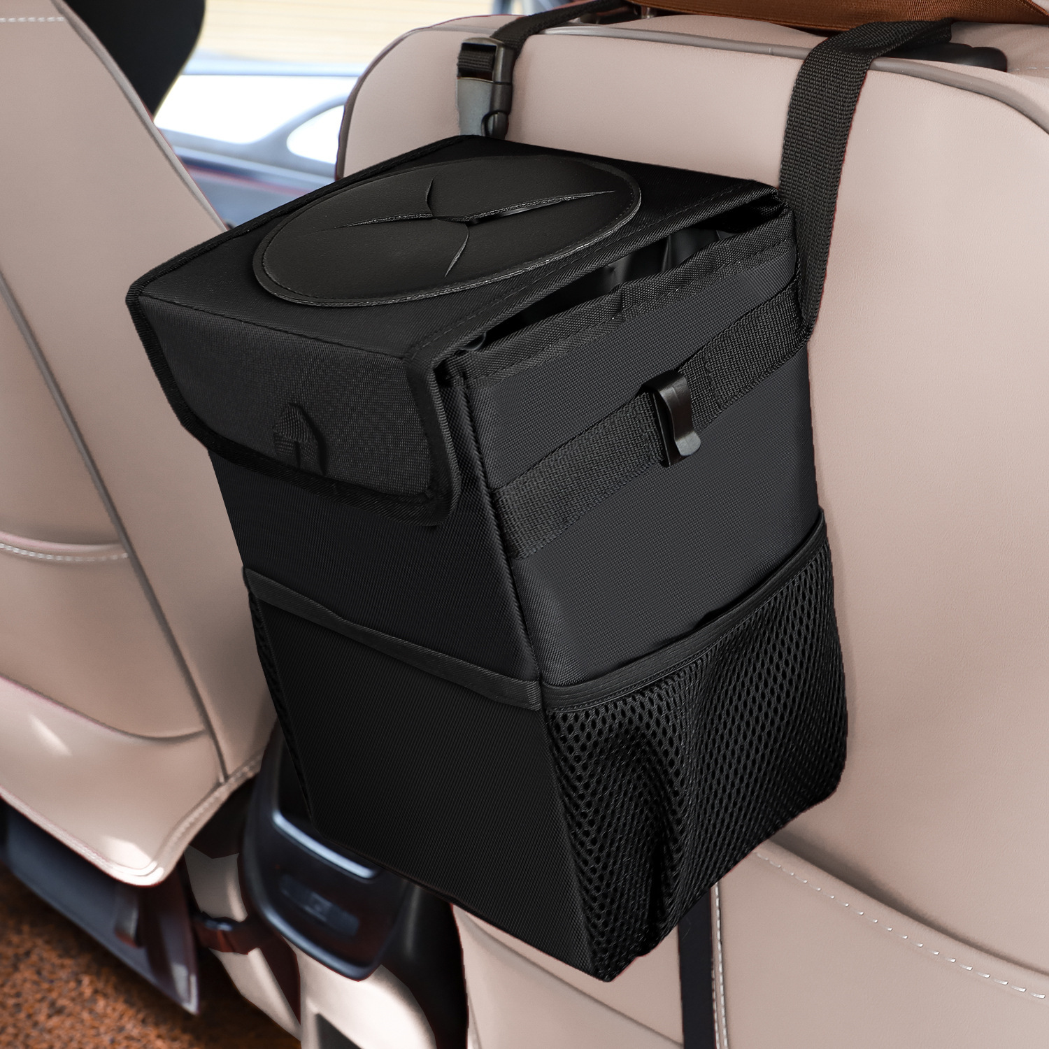 Car Trash Can With Lid2