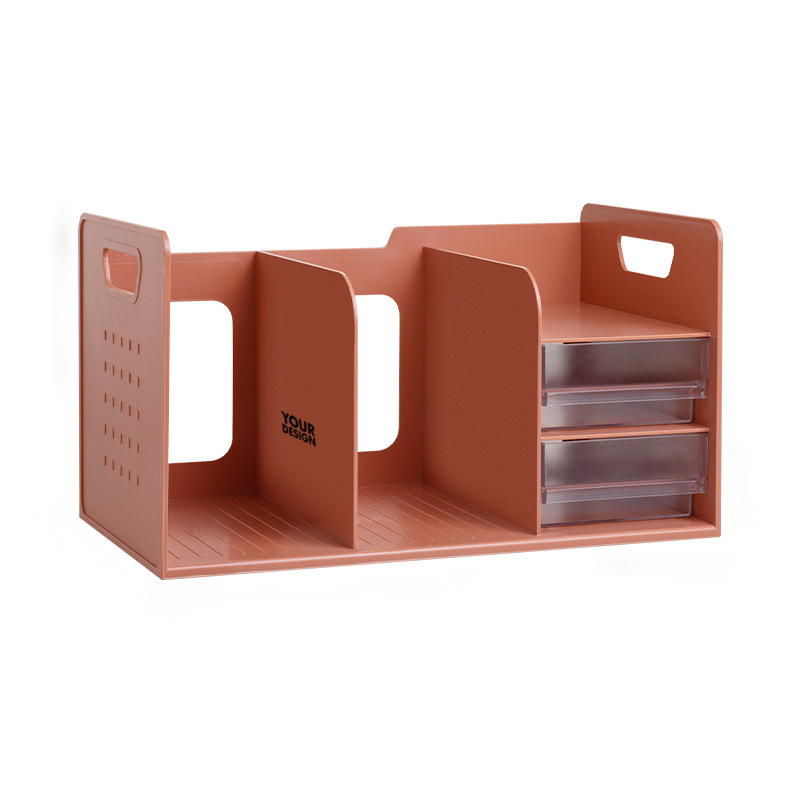 Plastic Desktop Bookshelf With Drawer1