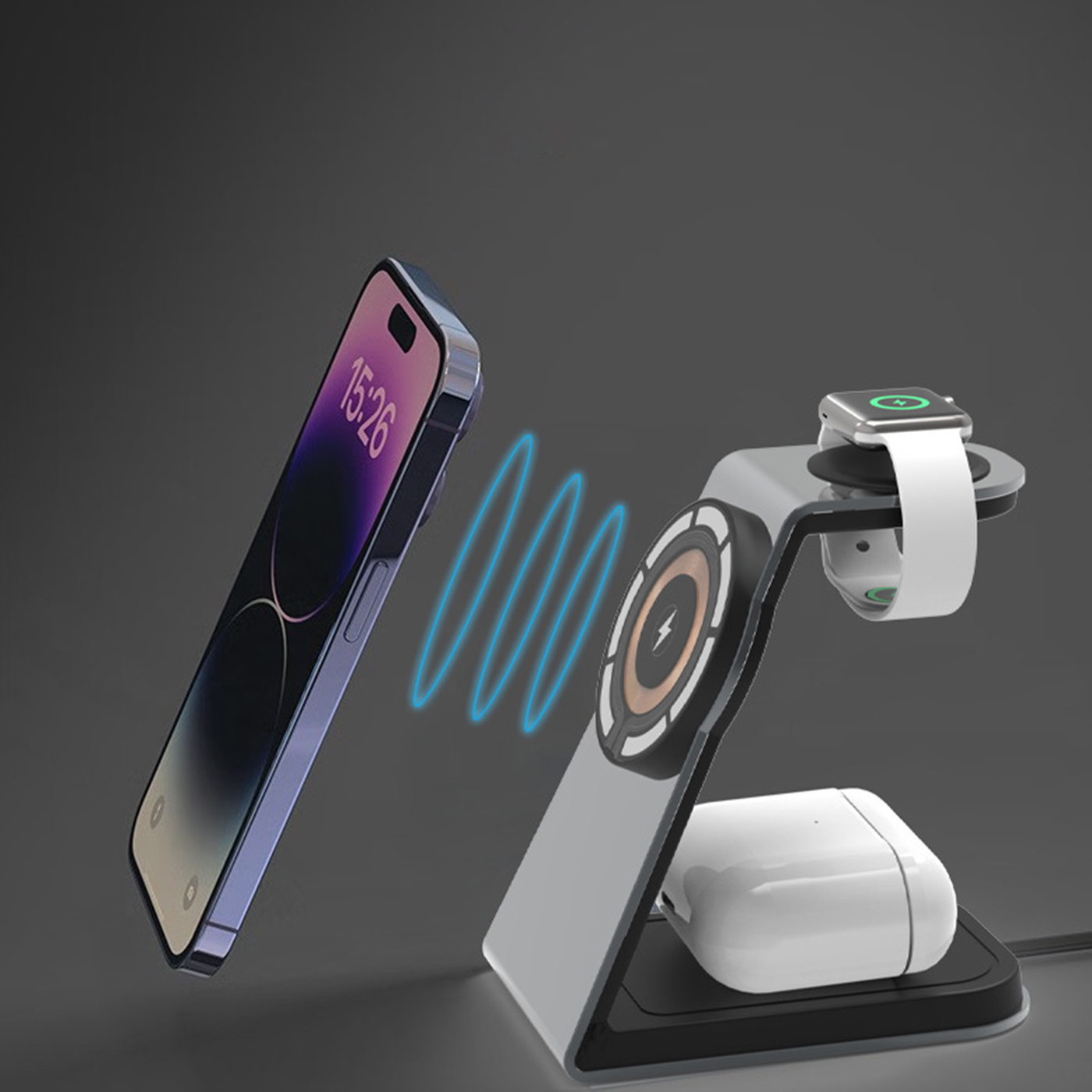 3 In1 Magnetic Wireless Charger Stand3