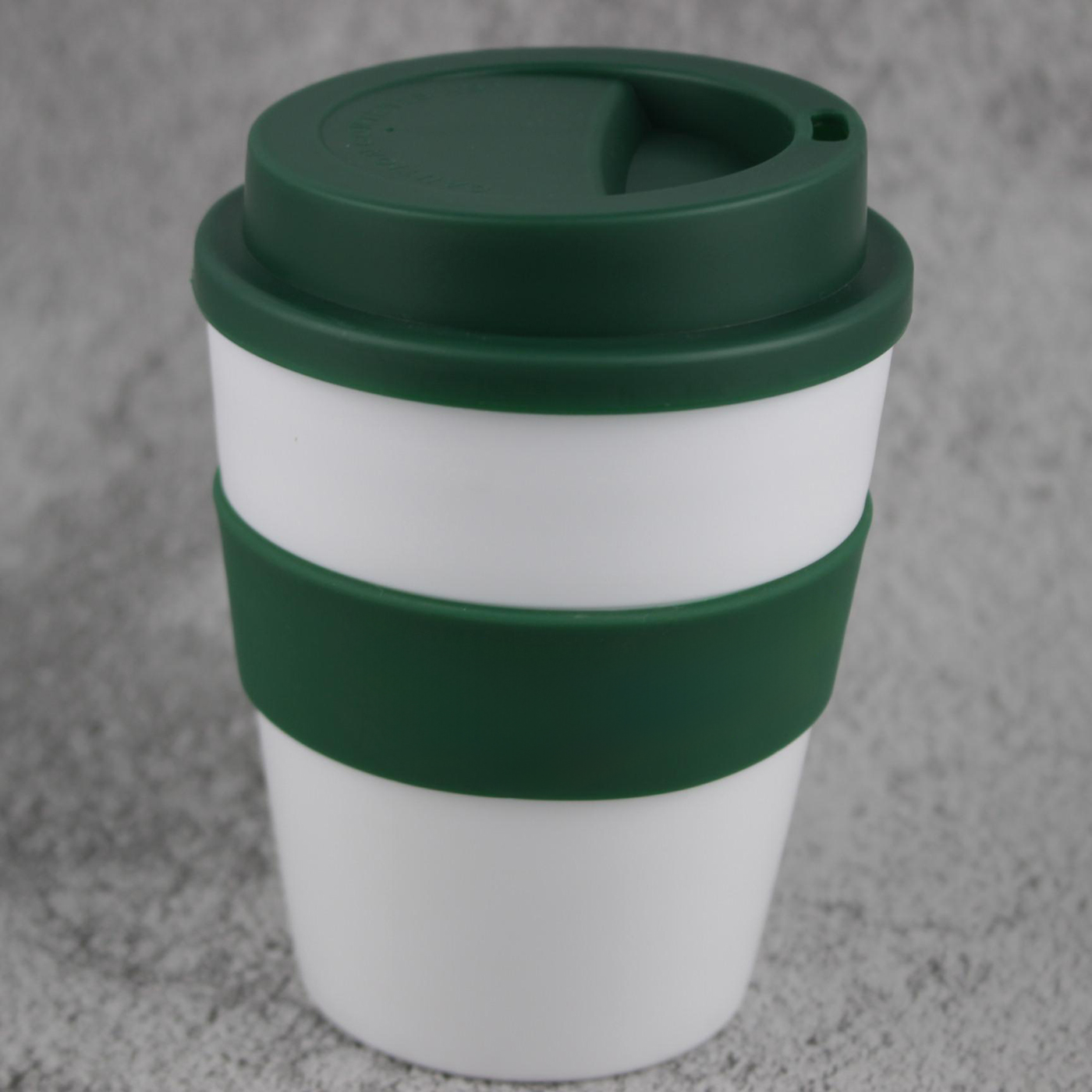 12oz. Plastic Coffee Cup With Silicone Sleeve2