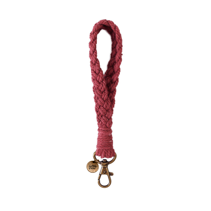 Woven Cotton Rope Keychain1