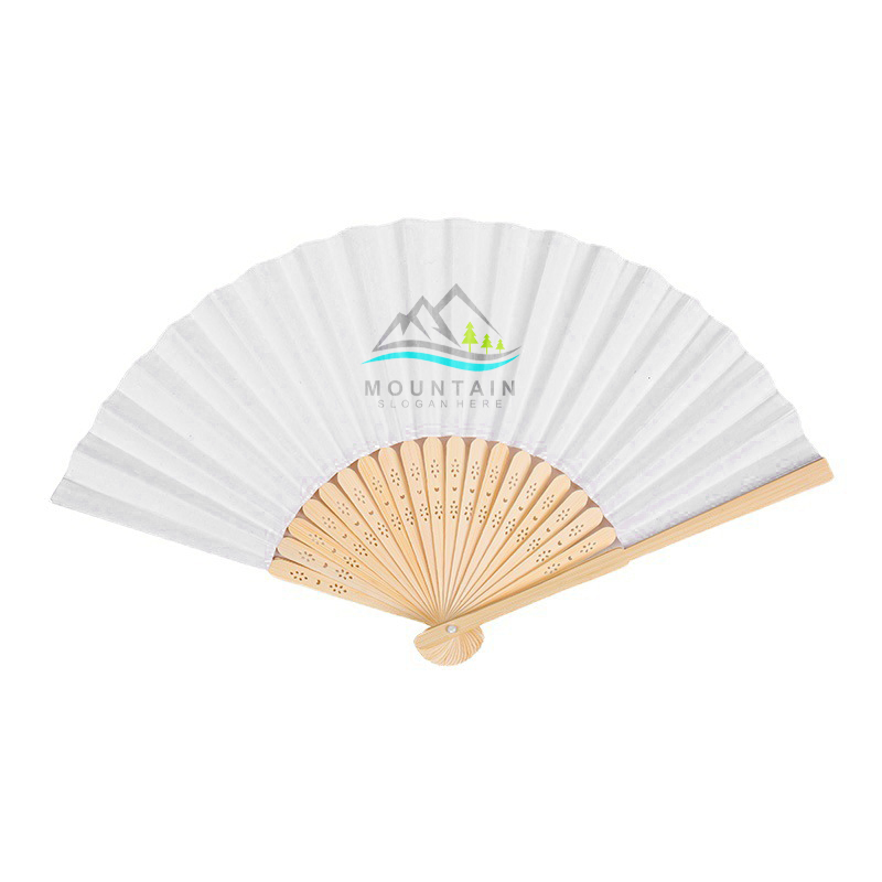 Folding Bamboo Hand Held Paper Fan