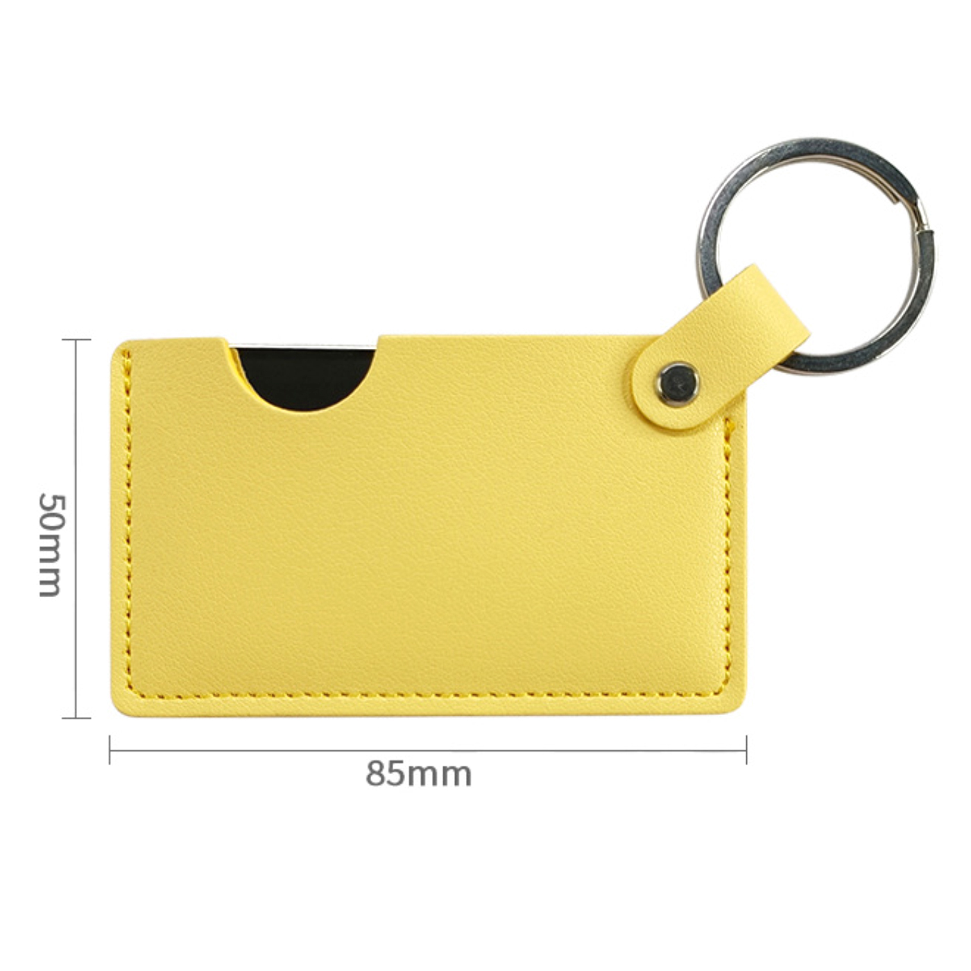 PU Leather Mini Mirror With Key Ring2