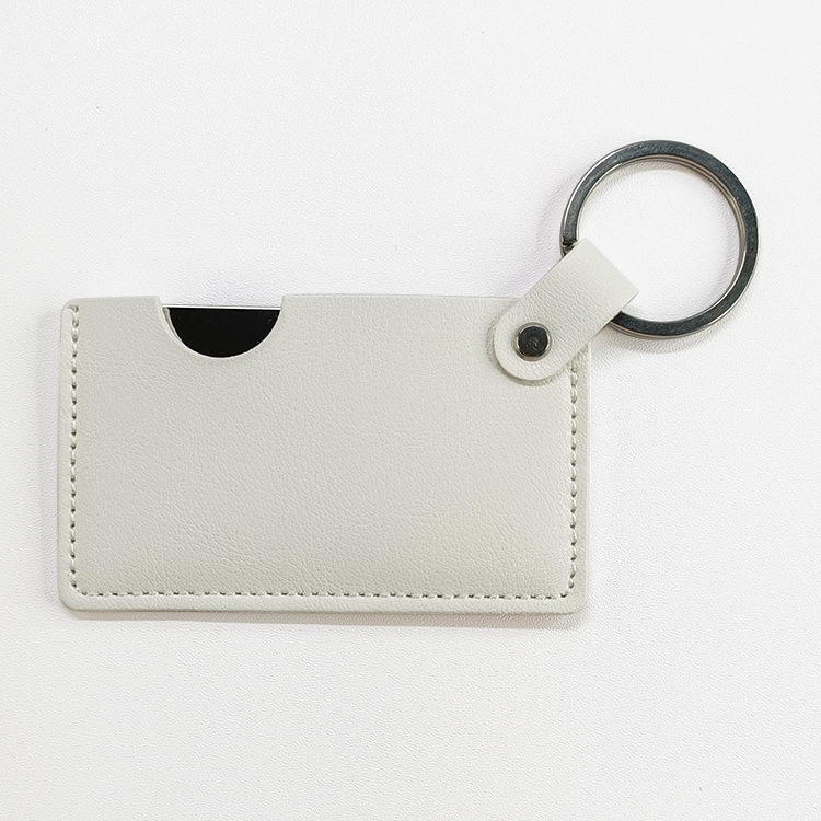 PU Leather Mini Mirror With Key Ring3